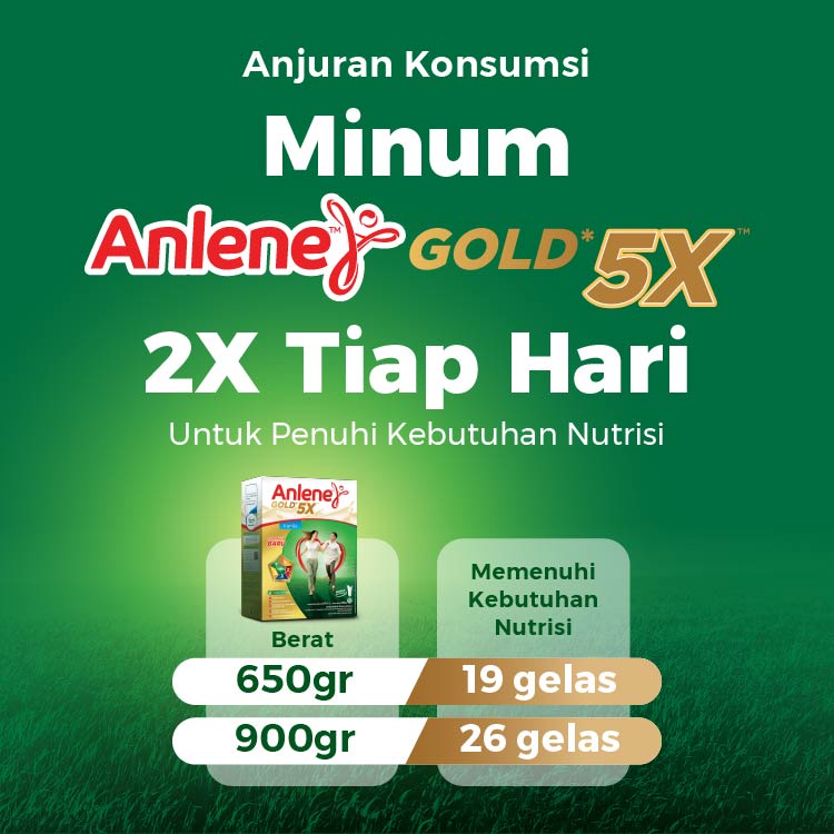 Anlene Gold 5X Susu Bubuk Dewasa Original 240g - Nutrisi Tinggi Kalsium Untuk Tulang, Sendi, dan Otot