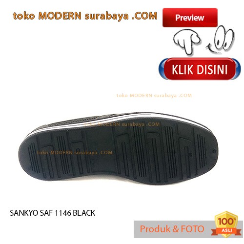 SANKYO SAF 1146 BLACK SEPATU KARET MURAH PANTOFEL TAHAN AIR