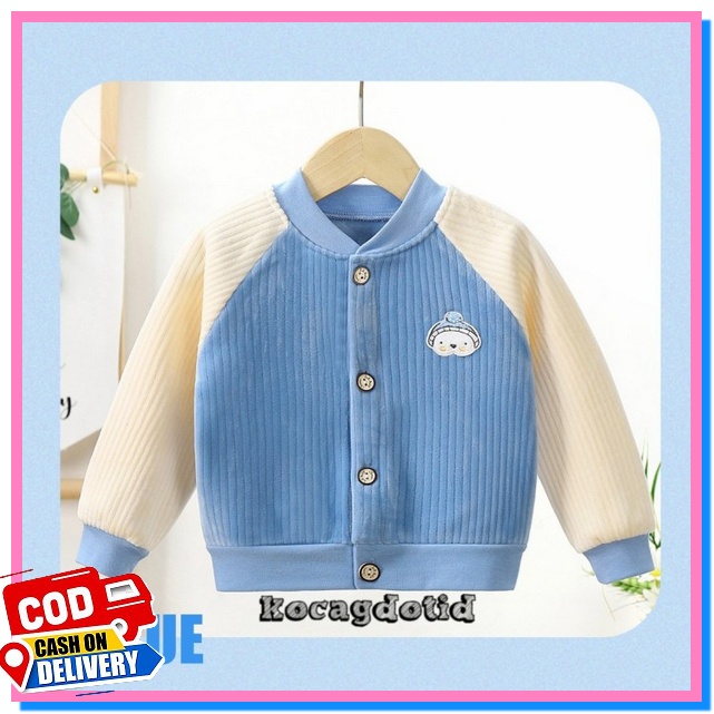 Jaket Anak Laki Laki Perempuan umur 1 2 3 4 5 6 Tahun Hoodie Zipper Cowok Cewek Murah Import A5L4 Ja
