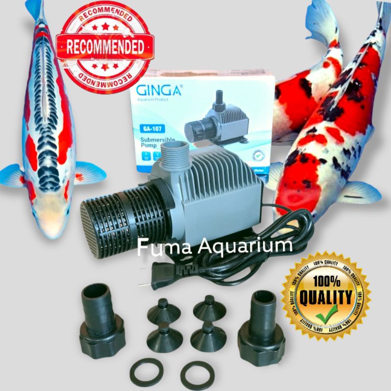 Mesin Pompa Celup Aquarium GINGA 107 GA 107 Pompa filter Air Kolam Hidroponik waterfall Low Watt Submersible Pump Power Head