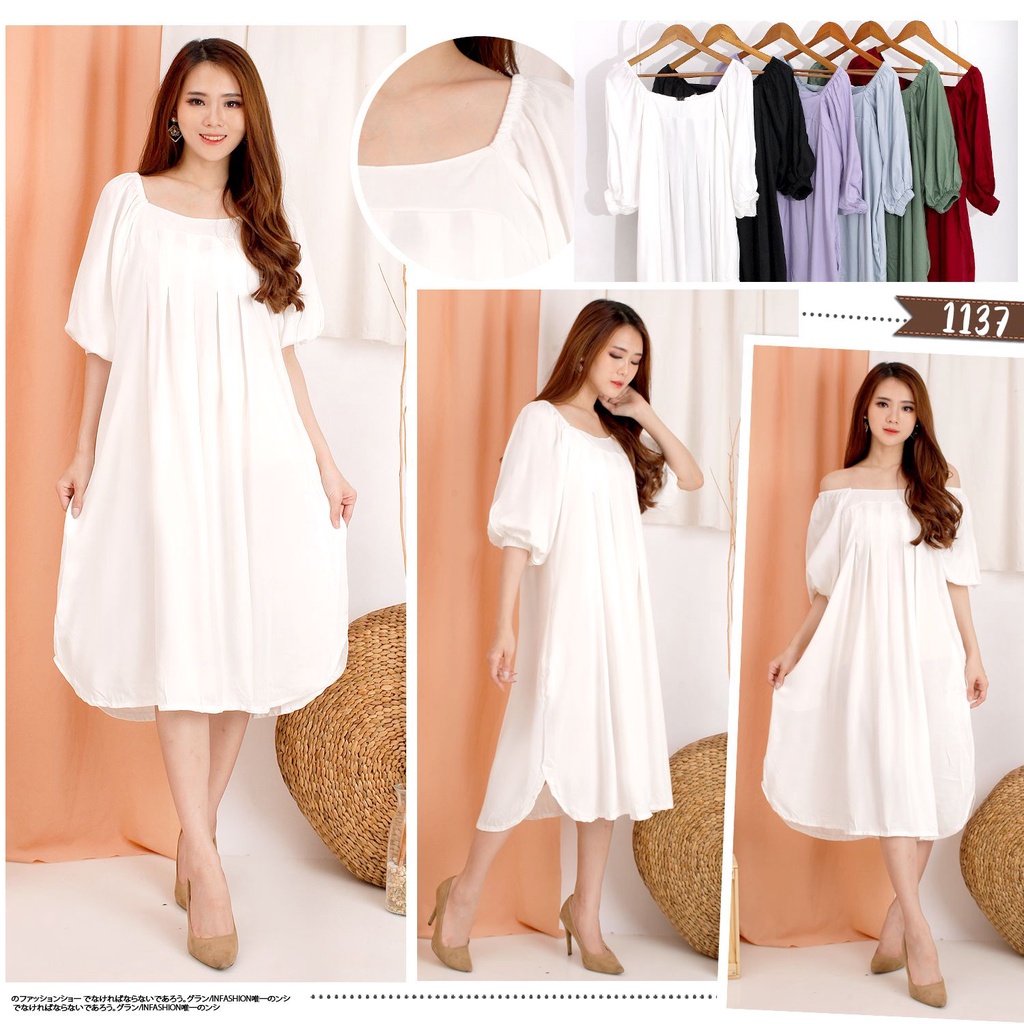 Dress 1137 Rayon Polos Fashion Wanita