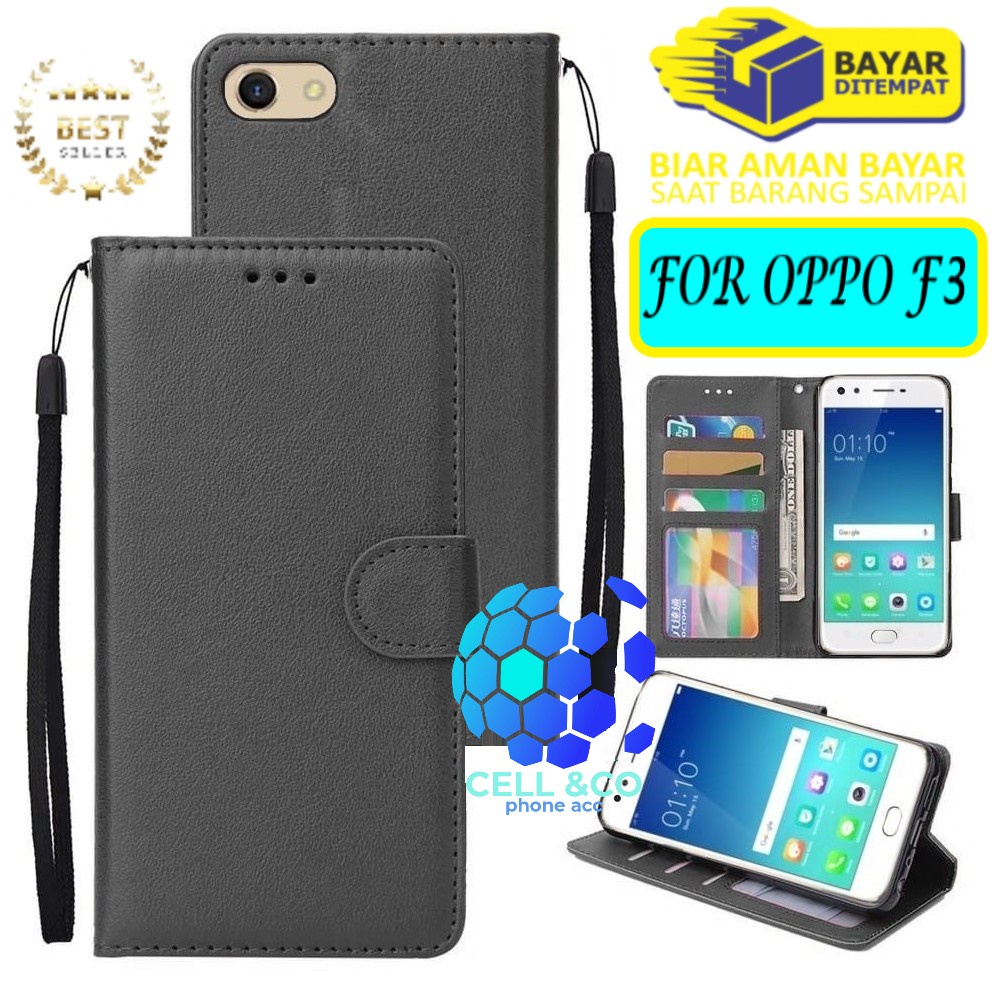 Flip cover OPPO F3 Flip case buka tutup kesing hp casing flip case leather wallet