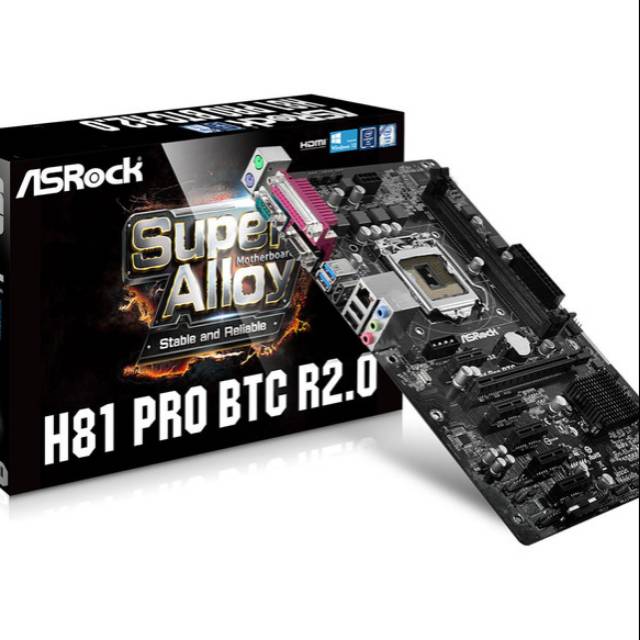 Motherboard H81 PRO BTC 6SLOT VGA