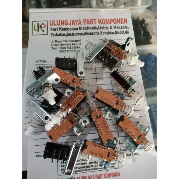 switch saklar DPDT 2x3 saklar pemilih jalur dan loudness amplifier