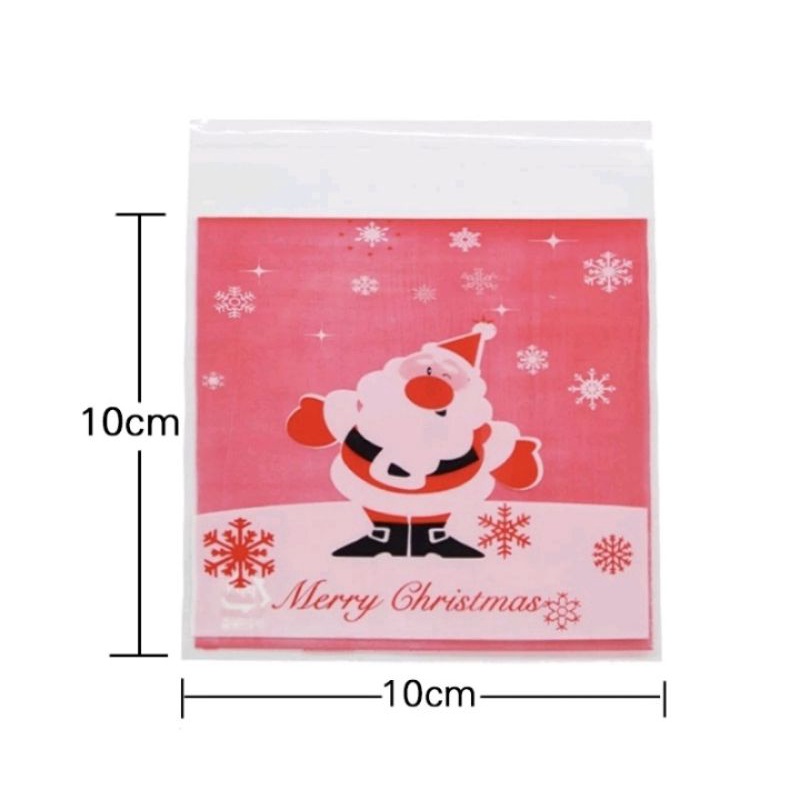 Plastik Kue Cookies Natal / Xmas / Christmast 10 x 10 cm