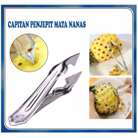 Capitan Penjepit Mata Nanas Bahan Stainless Steel Pineapple Seed Remover Pengupas