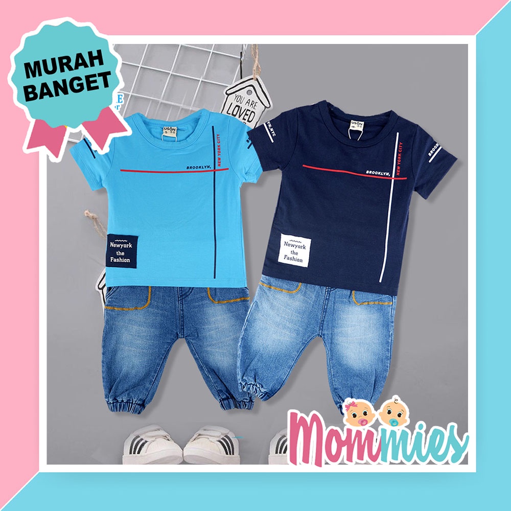 Baju Setelan USON Anak Cowok Tangan Pendek 1S3355BC