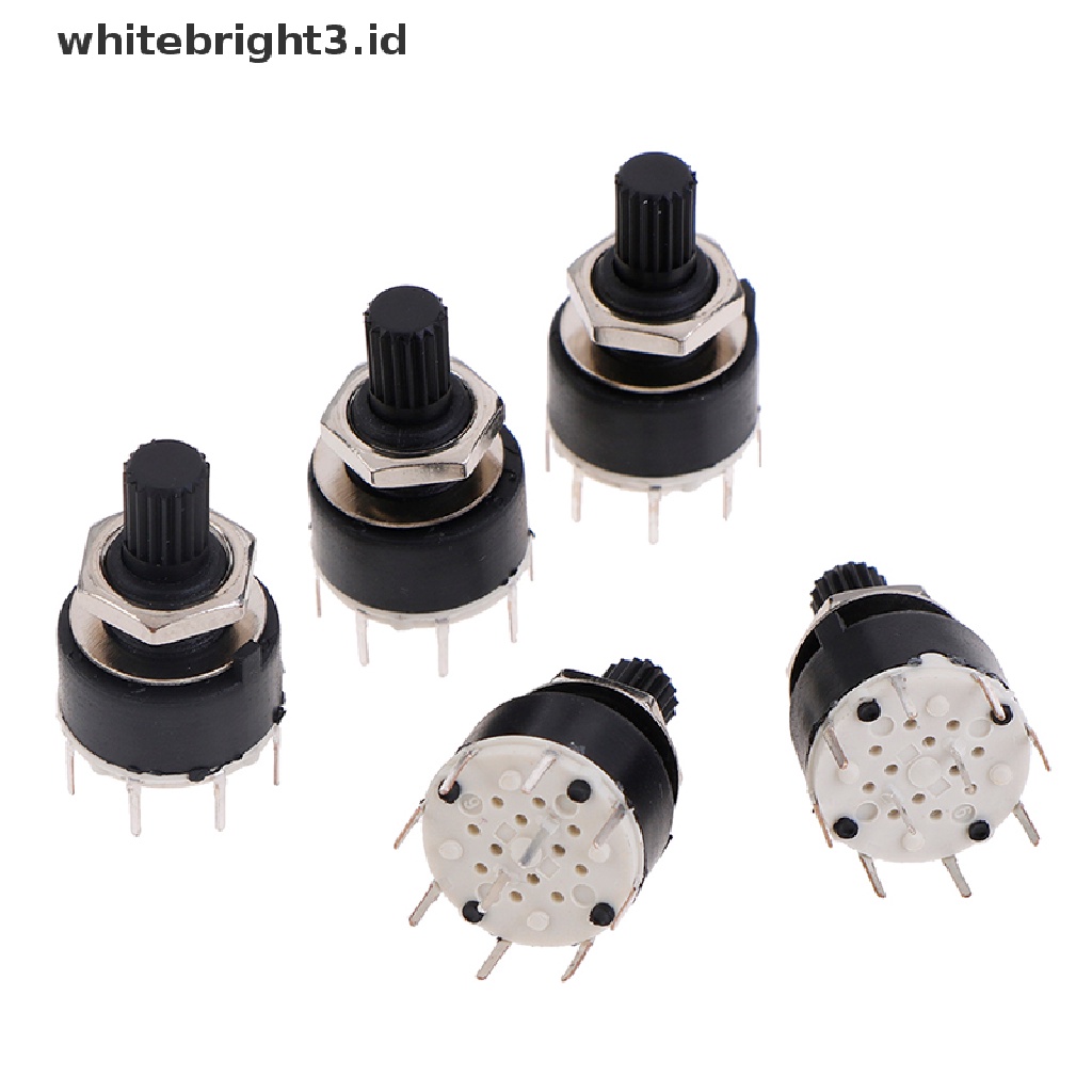 (whitebright3.id) Sr16mm Saklar Rotary Switch 2 Pole 3 4 Posisi 1 Pole 5 6 8 Posisi Axis