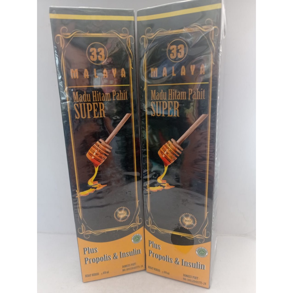 MADU HITAM PAHIT SUPER ORIGINAL MALAYA 33 475 ML DAN 150 ML