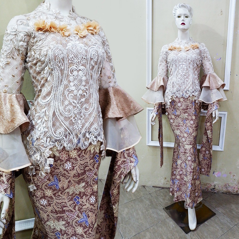 Kebaya Lonceng Miranda Set Rok Duyung Selendang Kebaya Lamaran Kebaya Wisuda Kebaya Kondangan Shopee Indonesia