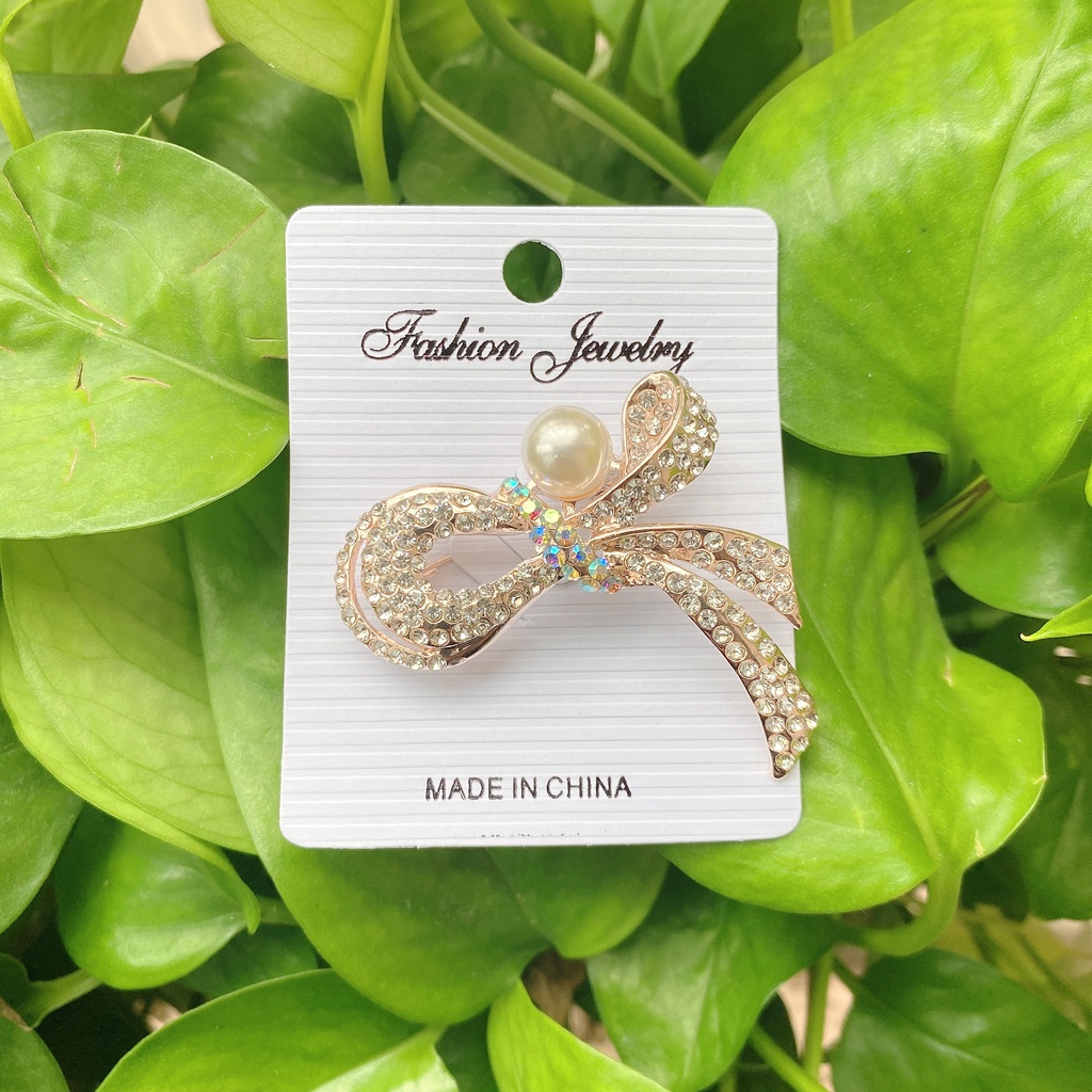 Baru Kreatif Mutiara Pin Bros Berlian Imitasi Bros Elegan Cukup Gaya Bros Mutiara Bros-28#
