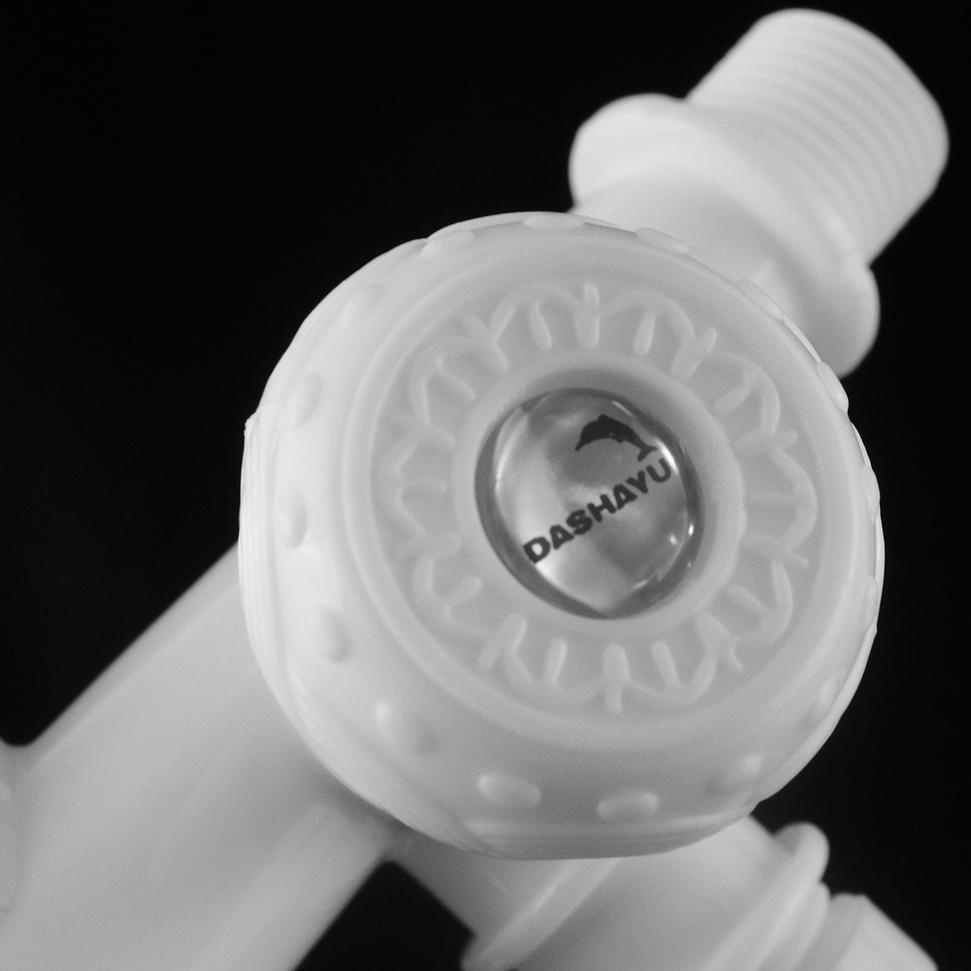 ☞ Kran Cabang Shower Kran Air Keran Ganda Bahan Plastik Terdapat Saringan Dan Kunci Plastik SLT-173 