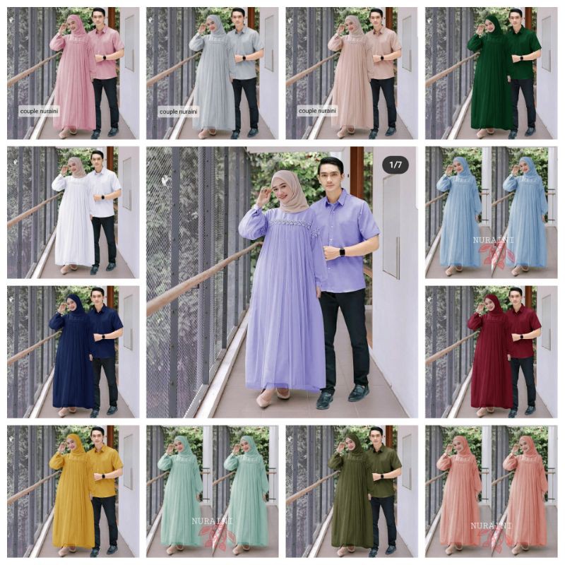 GAMIS NURAINI KRANCANG Couple Nuraini Couple Nurarisa GAMIS ORGANZA TILE GAMIS KONDANGAN Brukat