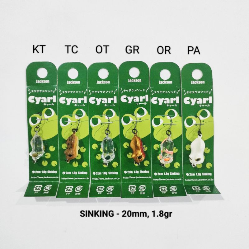 Mini Hard Frog Sinking Lure Jackson CYARL 20mm, 1.8gr