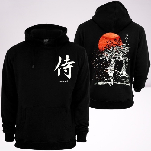 JAKET SAMURAI HOODIE JAPAN PREMIUM ORIGINAL UNISEX SABLON PLASTIOL