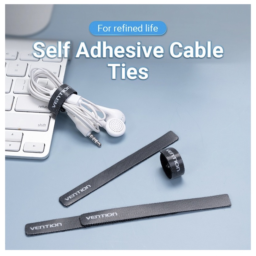 [2M] Vention Kabel Velcro Cable Management / Kabel Manajemen Winder Nylon Clip Earphone KAA