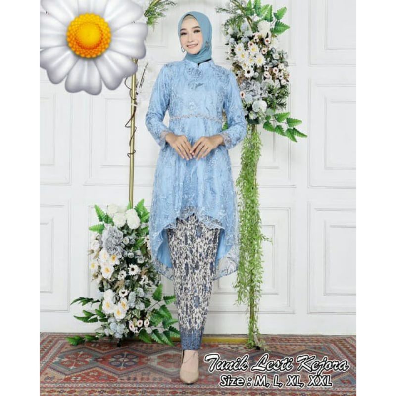 Kebaya Lesty Kejora / Kebaya Tunik Brukat Modern / Kebaya Wisuda / Kebaya Pesta / Kebaya Kondangan / Kebaya Kekinian