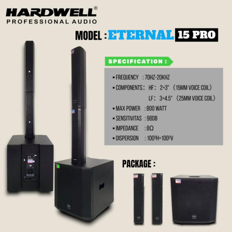 Jual Speaker Aktif + Plus Subwoofer Hardwell ETERNAL 15 PRO ETERNAL