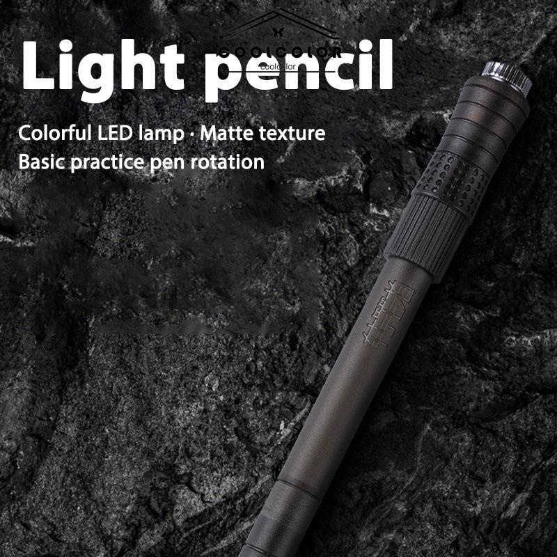 COD❤️Spinning pen pulpen pena putar plastik balance anti stress bolpoin rotating Dengan lampu led bercahaya- cl