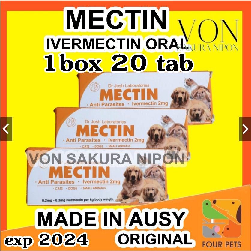 MECTIN OBAT DEMODEX SCABIES PARASIT MECTIN IVERMECTIN ORAL 2MG