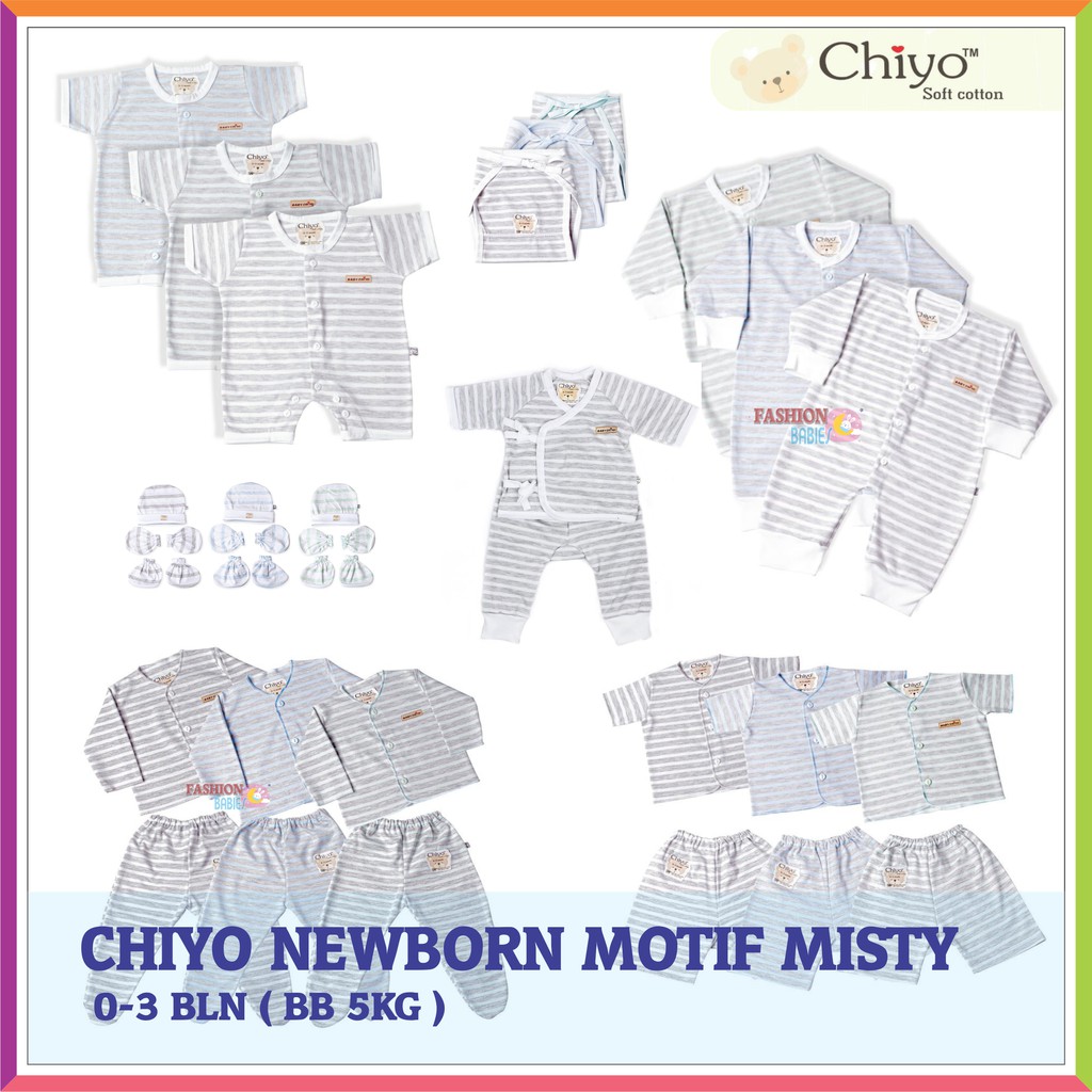 ❤ Baby Fashion ❤ CHIYO PAKAIAN BAYI / NEW BORN BABY / PERLENGKAPAN BAYI / MOTIF MISTY 0-3 BLN