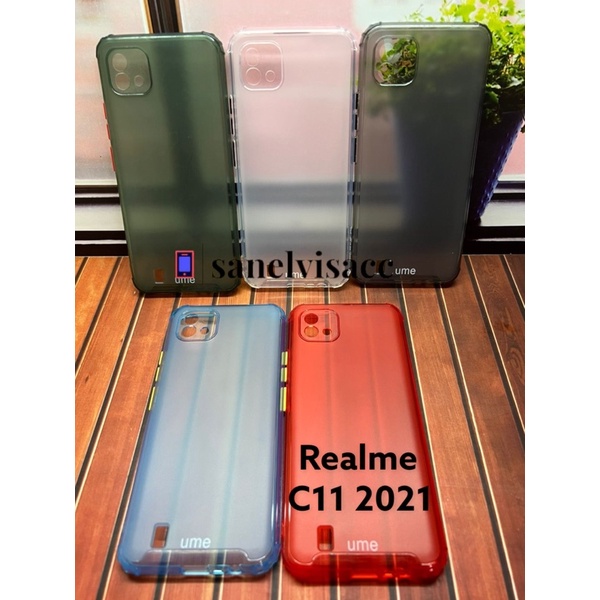 CASE REALME C11 2021 , CASING REALME C11 2021 SOFTCASE UME MATTE RAINBOW