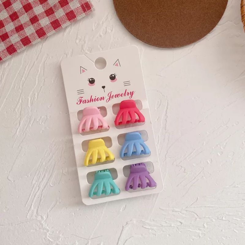 [6pcs] Jedai Doff Mini Set 2cm isi 6pcs Jepit Rambut Poni Jepitan Rambut Baby Mini Hair Claw Clips / Jepitan Poni