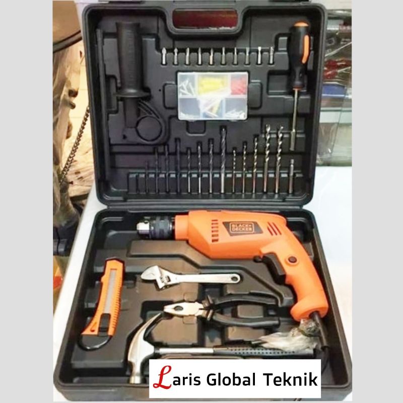 Mesin Bor Beton 13mm Black+Decker (100 accesories) HD555KMPR