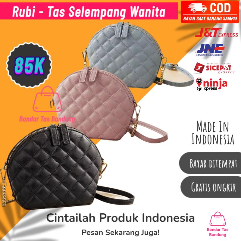 Rubi - Tas Selempang Wanita Tas Waistbag Wanita Tas Slingbag Wanita Tas Slempang Wanita Slempang Cwe