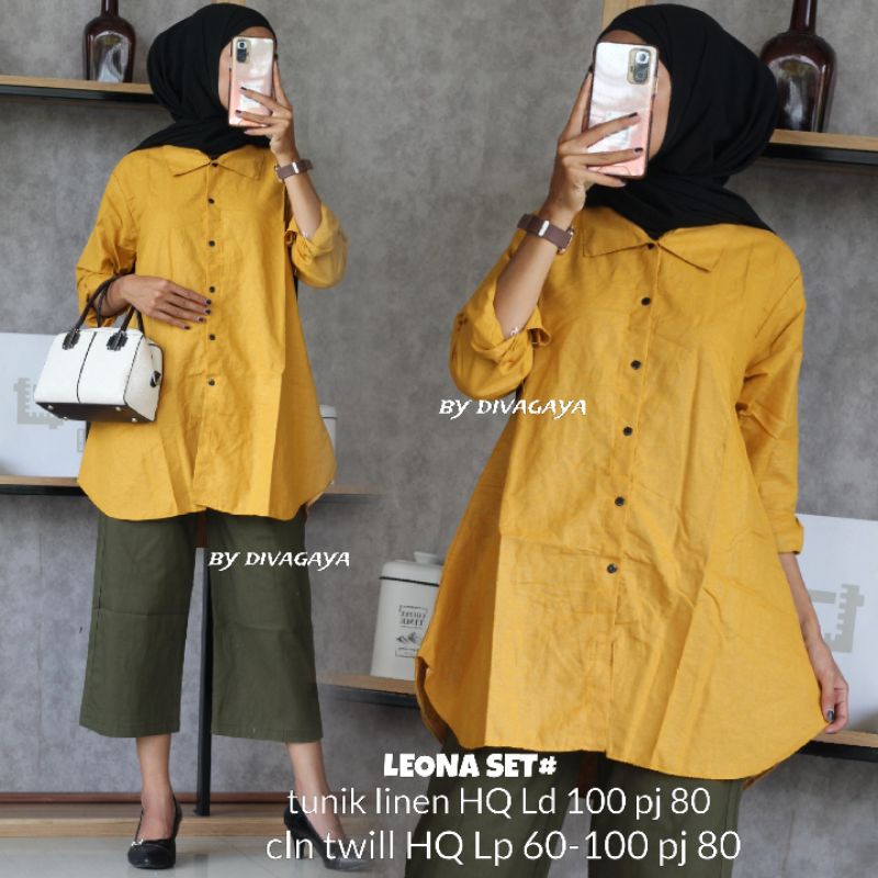 LEONA SET TUNIK+CELANA#