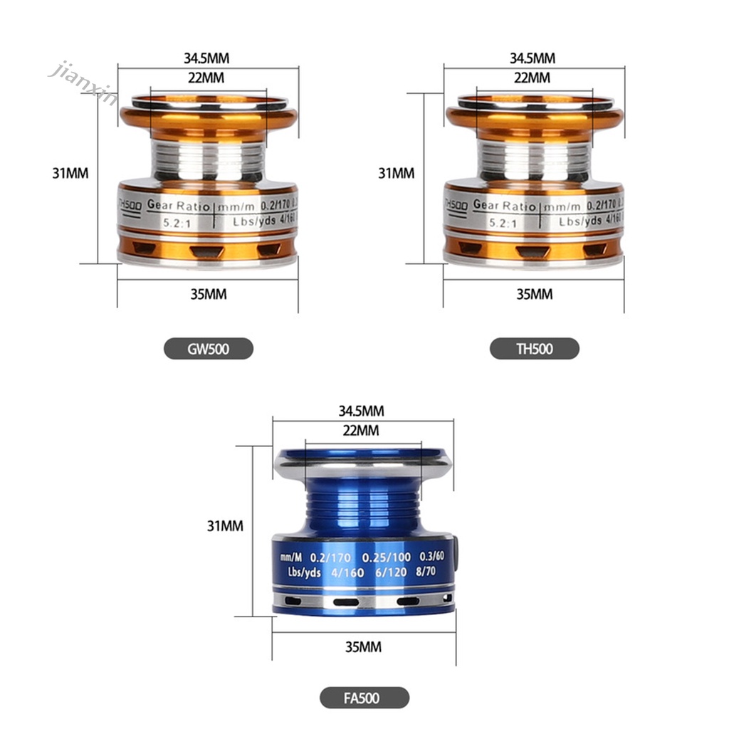 [Jianxin] Reel Pancing Praktis Bahan Stainless Steel Tahan Air Reliable