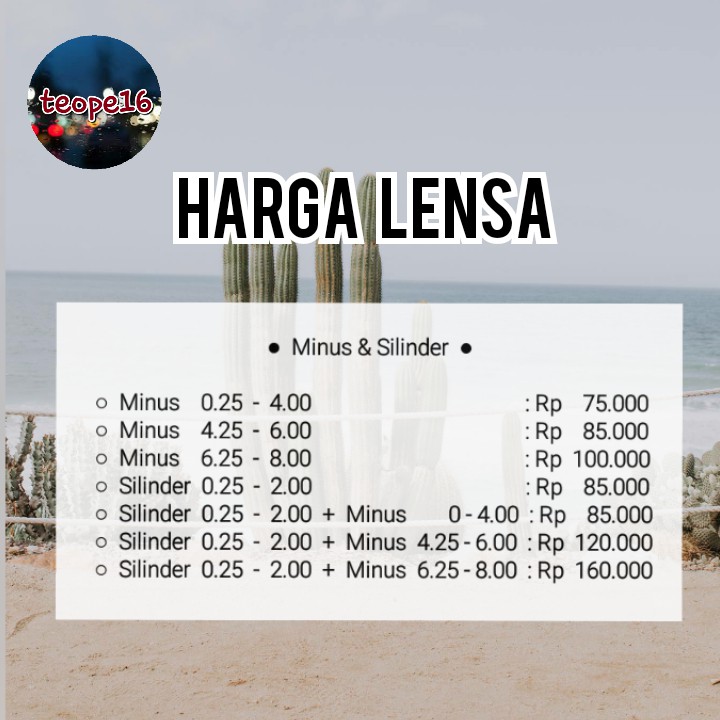Lensa Minus & Silinder