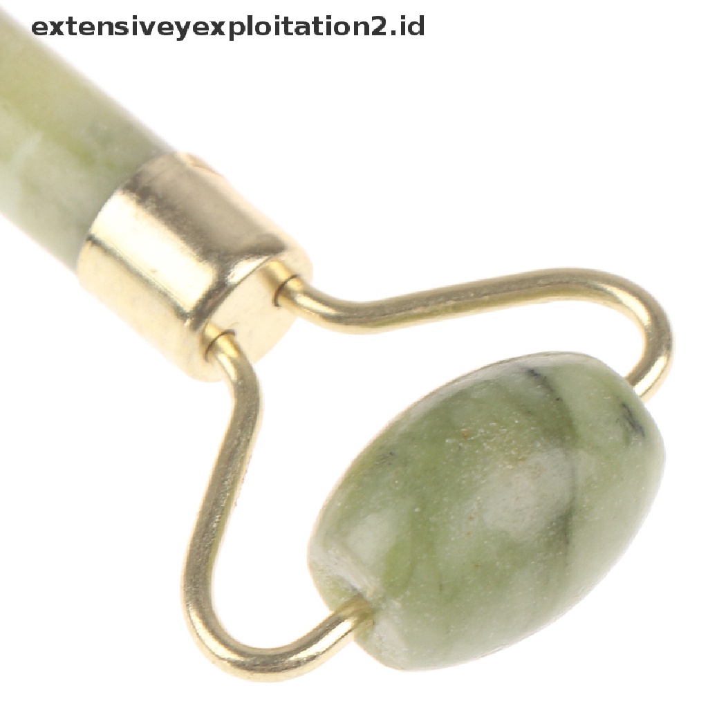 (Hotter1) Natural Jade Roller Gua Sha Board Alat Pijat Wajah