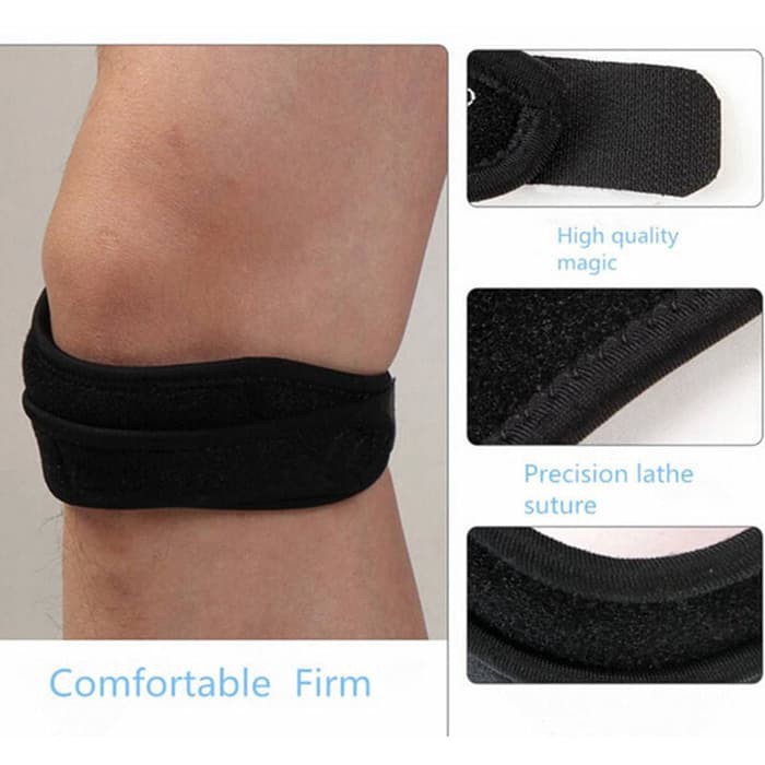 Deker Patela Tendon / Deker Lutut / Knee Support / Brace / Olahraga / Kesehatan / Bersepeda / Fitnes