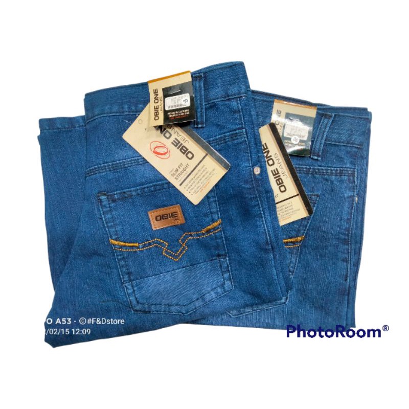 celana jeans pendek pria OBIE 7/8, kualitas DISTRO