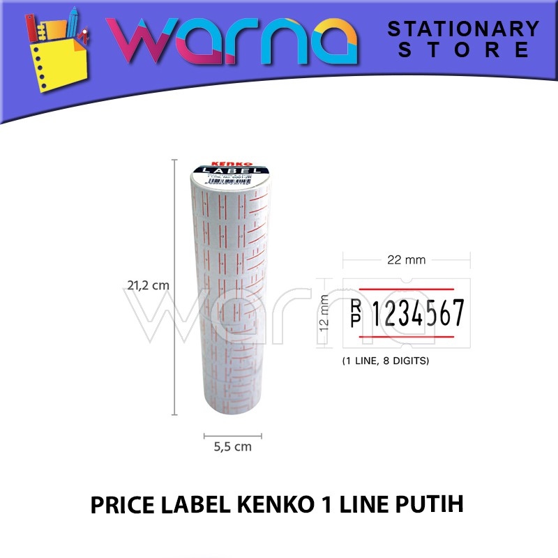 

PRICE LABEL KENKO 1 LINE PUTIH