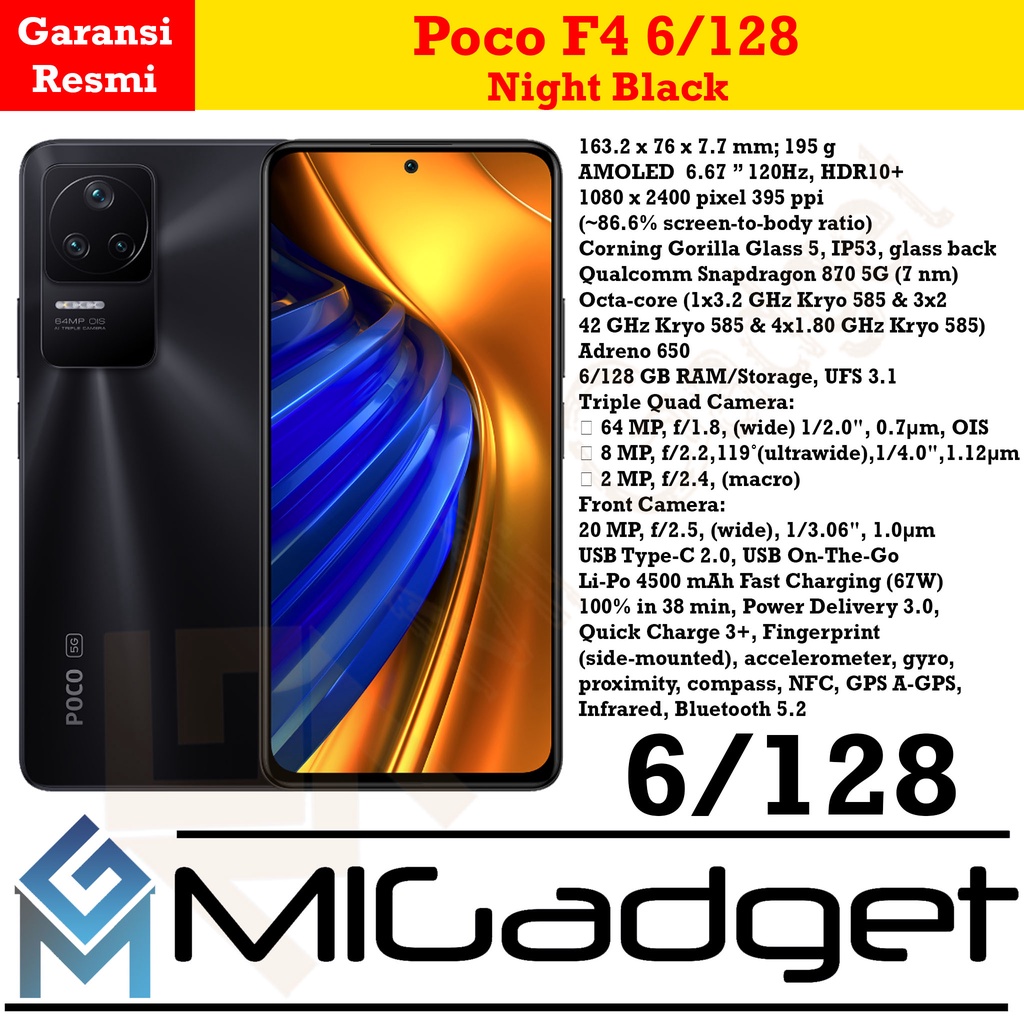 Poco F4 F 4 6/128 Garansi Resmi