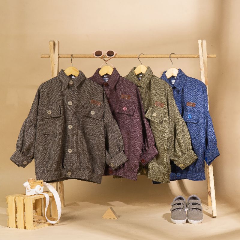 Bussan Cardigan crop 6-10 tahun Bahan TWEED SEMIWOOL IMPORT Cardigan K-POP Cardigan Anak Premium Mewah