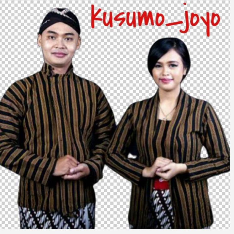 Twn31au22ᵟ– Baju Surjan Lurik pria kebaya wanita bahan tenun ATBM Baju Adat Jawa