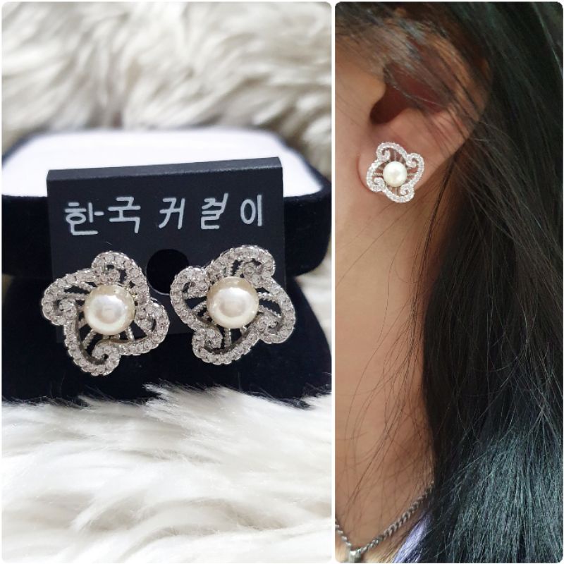 Anting Silver925 Perak Premium Quality Mata kilau Anti Karat anti alergi anting premium N-151