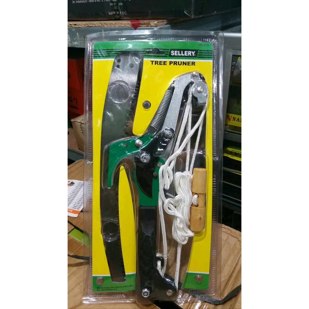 Gunting dahan tali set SELLERY gergaji dahan tali tarik gunting petik buah Limited