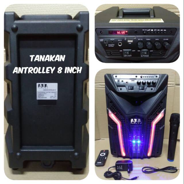 SPEAKER AKTIF 8 INCH PORTABLE TANAKA DIAMOND ANTROLLEY
