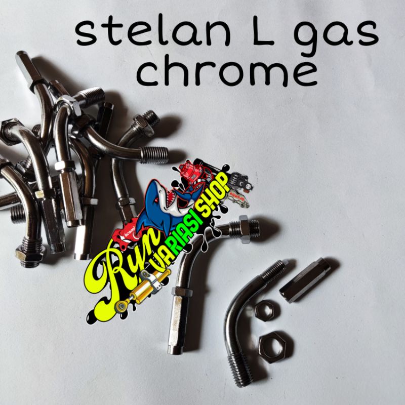 stelan L gas warna chrome universal L gas spontan engkolan l gas stelan crome krom