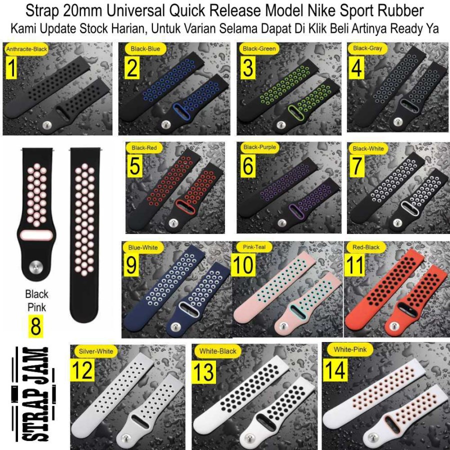 Tali Jam 22mm Watch Strap Polar Grit X / Pro / Titan - Nike Rubber SIlikon Sporty