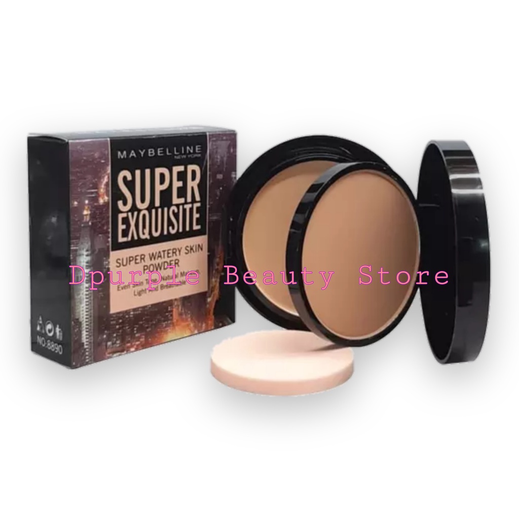 (COD) Bedak Maybelline Super Exquisite 2 in 1 Bedak Padat &amp; Basah - Bedak Glowing Maybelline Super Exquisite 2 in 1 Padat &amp; Basah