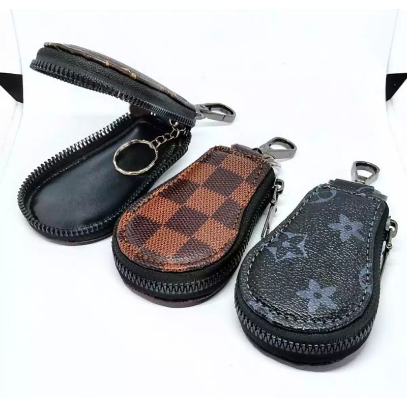 Dompet Kunci STNK Gantungan Kunci MOBIL/MOTOR Bahan kulit Bermotif