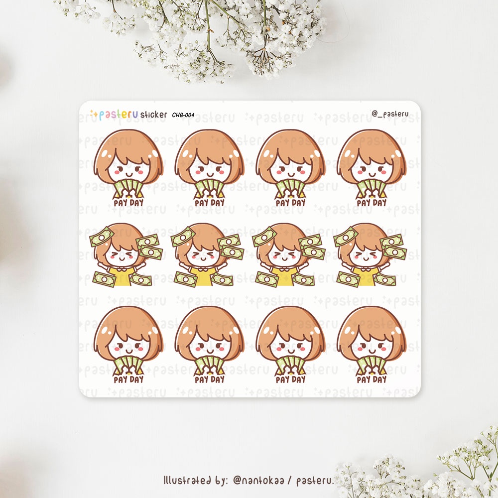 

Kawaii Chibi Payday Money | Pasteru Planner Journal Sticker