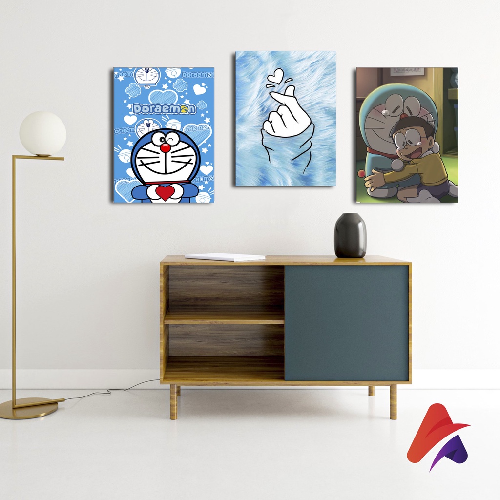 APOLITO (15X20 CM) HIASAN DINDING DORAEMON KARTUN WALL DECOR PAJANGAN DINDING POSTER DINDING KAYU KARTUN DORAEMON