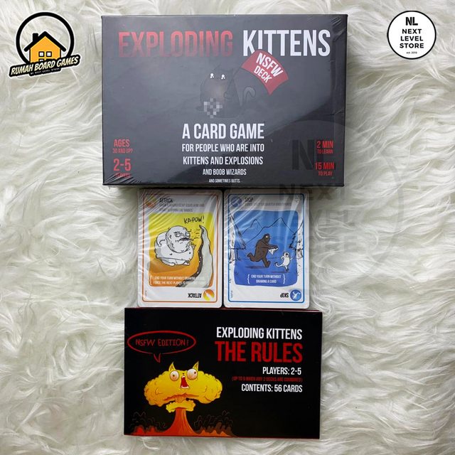 Exploding Kittens Card Game NSFW Basic Deck Kitten