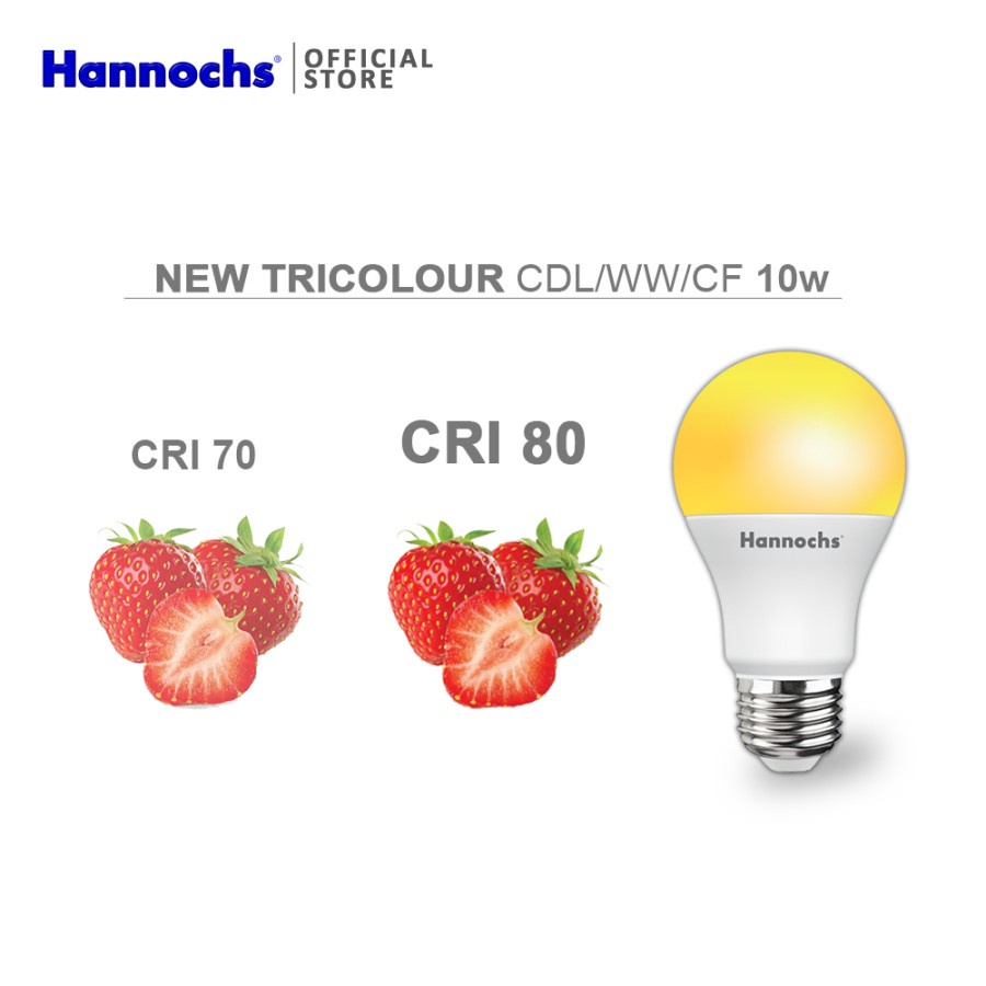 Lampu Led Hannochs New Tri Colour 10 Watt 1 Lampu 3 Warna